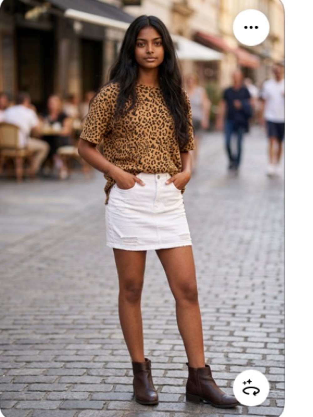 Free people animal print top